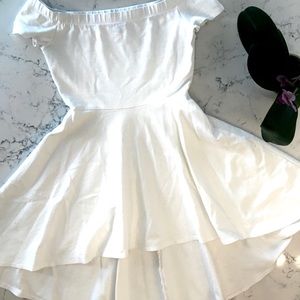 White hi-lo Dress
